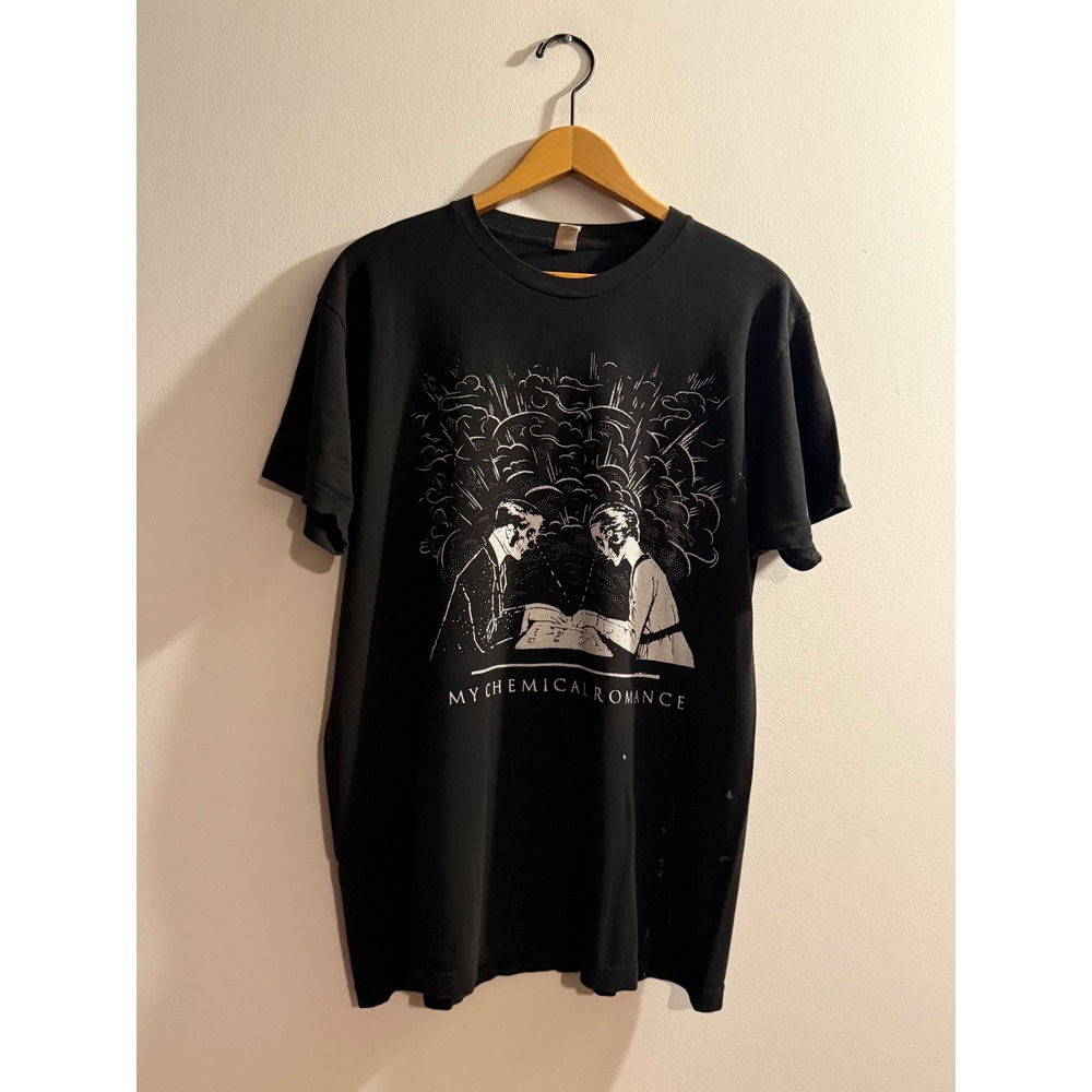 My Chemical Romance Ouija Board Graphic Tee Tultex 202 Black Mens L Distressed